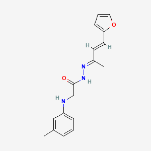 N'-[(1E,2E)-3-(2-furyl)-1-methylprop-2-enylidene]-2-[(3-methylphenyl)amino]acetohydrazide