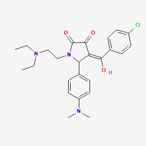 4-[(4-chlorophenyl)carbonyl]-1-[2-(diethylamino)ethyl]-5-[4-(dimethylamino)phenyl]-3-hydroxy-1,5-dihydro-2H-pyrrol-2-one