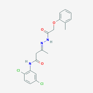 (3E)-N-(2,5-dichlorophenyl)-3-{2-[(2-methylphenoxy)acetyl]hydrazinylidene}butanamide