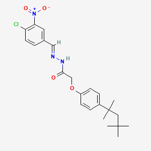 N'-[(E)-(4-chloro-3-nitrophenyl)methylidene]-2-[4-(2,4,4-trimethylpentan-2-yl)phenoxy]acetohydrazide