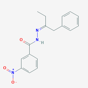 molecular formula C17H17N3O3 B11548191 3-nitro-N'-[(2Z)-1-phenylbutan-2-ylidene]benzohydrazide 