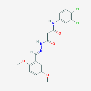 N-(3,4-dichlorophenyl)-3-[(2E)-2-(2,5-dimethoxybenzylidene)hydrazinyl]-3-oxopropanamide