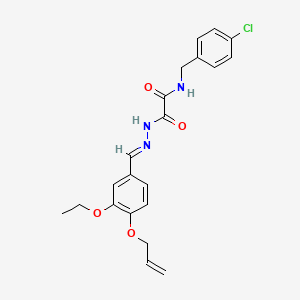 N-(4-chlorobenzyl)-2-{(2E)-2-[3-ethoxy-4-(prop-2-en-1-yloxy)benzylidene]hydrazinyl}-2-oxoacetamide