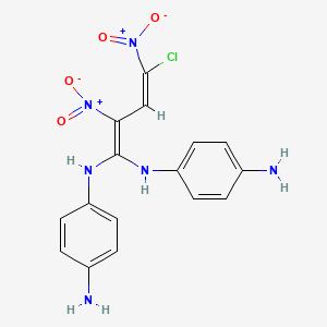 N1-[(3E)-1-[(4-Aminophenyl)amino]-4-chloro-2,4-dinitrobuta-1,3-dien-1-YL]benzene-1,4-diamine