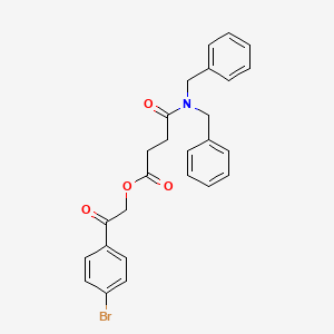 2-(4-Bromophenyl)-2-oxoethyl 4-(dibenzylamino)-4-oxobutanoate