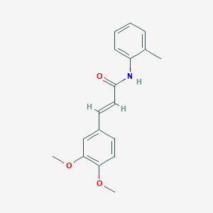 molecular formula C18H19NO3 B11548293 (2E)-3-(3,4-dimethoxyphenyl)-N-(2-methylphenyl)prop-2-enamide 