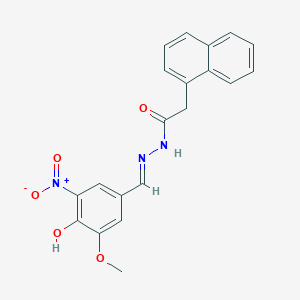 N'-[(E)-(4-hydroxy-3-methoxy-5-nitrophenyl)methylidene]-2-(naphthalen-1-yl)acetohydrazide