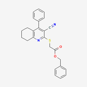 Benzyl 2-[(3-cyano-4-phenyl-5,6,7,8-tetrahydroquinolin-2-yl)sulfanyl]acetate