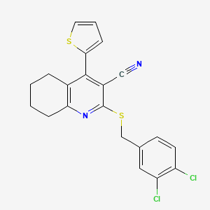 2-[(3,4-Dichlorobenzyl)sulfanyl]-4-(thiophen-2-yl)-5,6,7,8-tetrahydroquinoline-3-carbonitrile