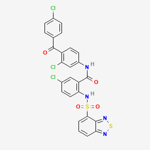 2-(2,1,3-Benzothiadiazole-4-sulfonamido)-5-chloro-N-[3-chloro-4-(4-chlorobenzoyl)phenyl]benzamide