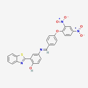 2-(1,3-benzothiazol-2-yl)-4-({(E)-[4-(2,4-dinitrophenoxy)phenyl]methylidene}amino)phenol