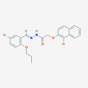 2-[(1-bromonaphthalen-2-yl)oxy]-N'-[(E)-(5-bromo-2-propoxyphenyl)methylidene]acetohydrazide