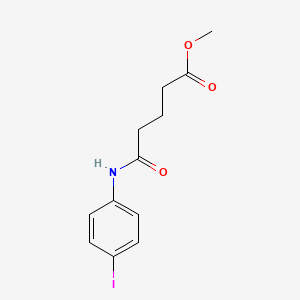 molecular formula C12H14INO3 B11548454 Methyl 5-[(4-iodophenyl)amino]-5-oxopentanoate 