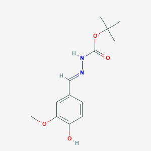 tert-butyl (2E)-2-(4-hydroxy-3-methoxybenzylidene)hydrazinecarboxylate