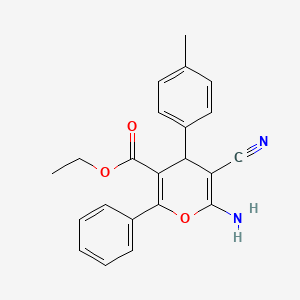 ethyl 6-amino-5-cyano-4-(4-methylphenyl)-2-phenyl-4H-pyran-3-carboxylate