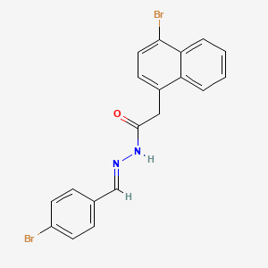 molecular formula C19H14Br2N2O B11548493 2-(4-bromonaphthalen-1-yl)-N'-[(E)-(4-bromophenyl)methylidene]acetohydrazide 