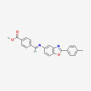 methyl 4-[(E)-{[2-(4-methylphenyl)-1,3-benzoxazol-5-yl]imino}methyl]benzoate