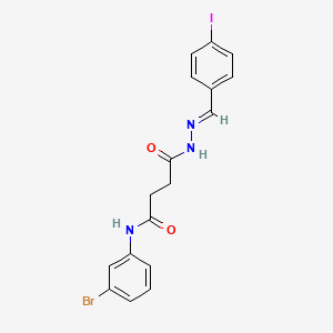 N-(3-bromophenyl)-4-[(2E)-2-(4-iodobenzylidene)hydrazinyl]-4-oxobutanamide