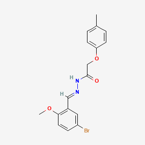 N'-[(E)-(5-bromo-2-methoxyphenyl)methylidene]-2-(4-methylphenoxy)acetohydrazide