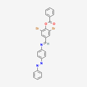 molecular formula C26H17Br2N3O2 B11548556 2,6-dibromo-4-[(E)-({4-[(E)-phenyldiazenyl]phenyl}imino)methyl]phenyl benzoate CAS No. 339240-95-8