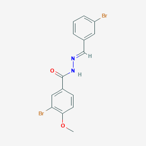 molecular formula C15H12Br2N2O2 B11548580 3-bromo-N'-[(E)-(3-bromophenyl)methylidene]-4-methoxybenzohydrazide 