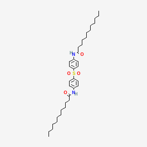 molecular formula C36H56N2O4S B11548604 Dodecananilide, 4',4'''-sulfonylbis- CAS No. 24586-28-5