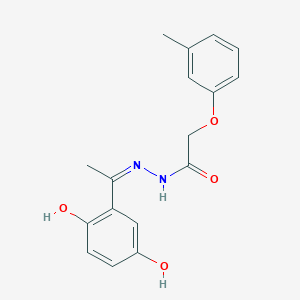 N'-[(1Z)-1-(2,5-dihydroxyphenyl)ethylidene]-2-(3-methylphenoxy)acetohydrazide