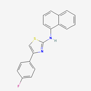 molecular formula C19H13FN2S B11548642 4-(4-fluorophenyl)-N-(naphthalen-1-yl)-1,3-thiazol-2-amine 