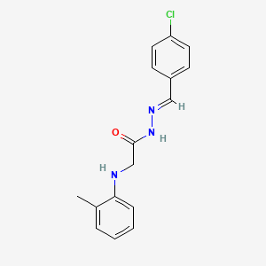 N'-[(E)-(4-chlorophenyl)methylidene]-2-(2-toluidino)acetohydrazide