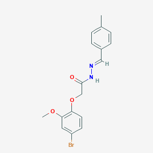 molecular formula C17H17BrN2O3 B11548653 2-(4-bromo-2-methoxyphenoxy)-N'-[(E)-(4-methylphenyl)methylidene]acetohydrazide 