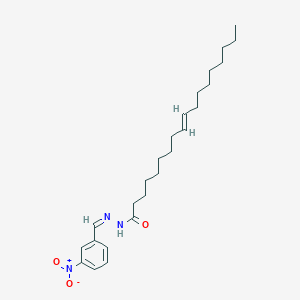 molecular formula C25H39N3O3 B11548658 (9E)-N'-[(Z)-(3-nitrophenyl)methylidene]octadec-9-enehydrazide 