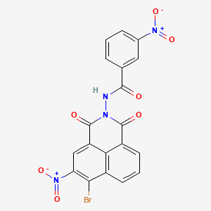 N-(6-bromo-5-nitro-1,3-dioxo-1H-benzo[de]isoquinolin-2(3H)-yl)-3-nitrobenzamide