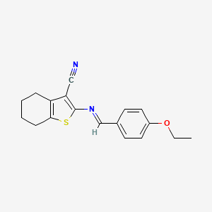 2-{[(E)-(4-ethoxyphenyl)methylidene]amino}-4,5,6,7-tetrahydro-1-benzothiophene-3-carbonitrile