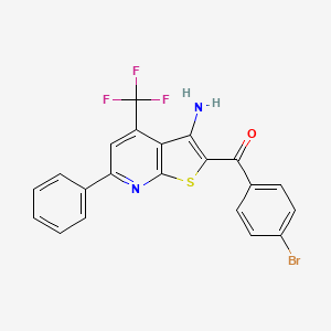 [3-Amino-6-phenyl-4-(trifluoromethyl)thieno[2,3-b]pyridin-2-yl](4-bromophenyl)methanone