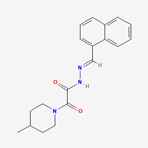 molecular formula C19H21N3O2 B11548710 2-(4-methylpiperidin-1-yl)-N'-[(E)-naphthalen-1-ylmethylidene]-2-oxoacetohydrazide 