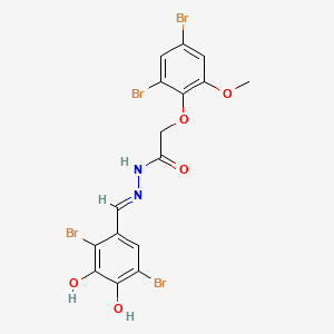 N'-[(E)-(2,5-dibromo-3,4-dihydroxyphenyl)methylidene]-2-(2,4-dibromo-6-methoxyphenoxy)acetohydrazide