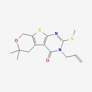 12,12-dimethyl-5-methylsulfanyl-4-prop-2-enyl-11-oxa-8-thia-4,6-diazatricyclo[7.4.0.02,7]trideca-1(9),2(7),5-trien-3-one