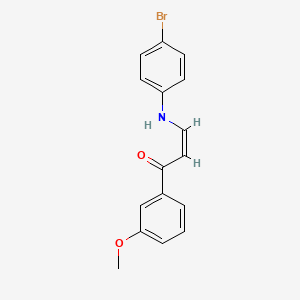 (2Z)-3-[(4-bromophenyl)amino]-1-(3-methoxyphenyl)prop-2-en-1-one