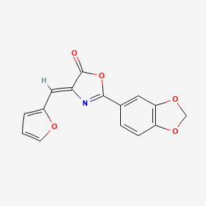 (4Z)-2-(1,3-benzodioxol-5-yl)-4-(furan-2-ylmethylidene)-1,3-oxazol-5(4H)-one