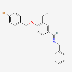 N-[(E)-{4-[(4-bromobenzyl)oxy]-3-(prop-2-en-1-yl)phenyl}methylidene]-1-phenylmethanamine