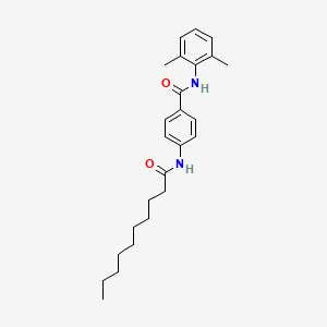 molecular formula C25H34N2O2 B11548843 4-(decanoylamino)-N-(2,6-dimethylphenyl)benzamide 