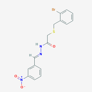 2-[(2-bromobenzyl)sulfanyl]-N'-[(E)-(3-nitrophenyl)methylidene]acetohydrazide