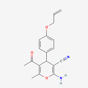 5-acetyl-2-amino-6-methyl-4-[4-(prop-2-en-1-yloxy)phenyl]-4H-pyran-3-carbonitrile