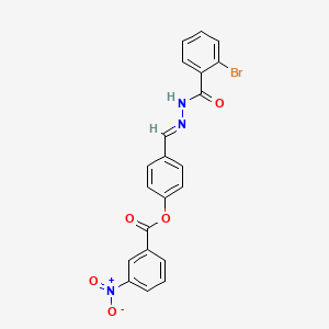 4-[(E)-{2-[(2-bromophenyl)carbonyl]hydrazinylidene}methyl]phenyl 3-nitrobenzoate