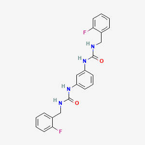 molecular formula C22H20F2N4O2 B11548874 N',N'''-1,3-phenylenebis[N-(2-fluorobenzyl)urea] 