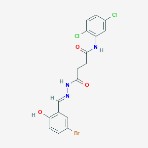 molecular formula C17H14BrCl2N3O3 B11548883 4-[(2E)-2-(5-bromo-2-hydroxybenzylidene)hydrazinyl]-N-(2,5-dichlorophenyl)-4-oxobutanamide 