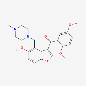 (2,5-Dimethoxyphenyl){5-hydroxy-4-[(4-methylpiperazin-1-yl)methyl]-1-benzofuran-3-yl}methanone