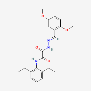 molecular formula C21H25N3O4 B11548891 N-(2,6-diethylphenyl)-2-[(2E)-2-(2,5-dimethoxybenzylidene)hydrazinyl]-2-oxoacetamide 