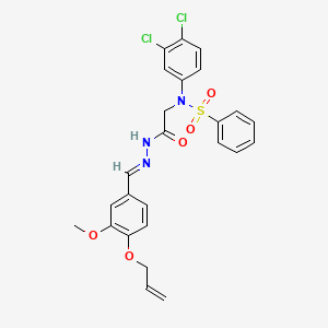 N-(3,4-Dichlorophenyl)-N-({N'-[(E)-[3-methoxy-4-(prop-2-EN-1-yloxy)phenyl]methylidene]hydrazinecarbonyl}methyl)benzenesulfonamide