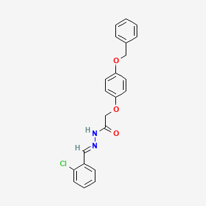 2-[4-(benzyloxy)phenoxy]-N'-[(E)-(2-chlorophenyl)methylidene]acetohydrazide